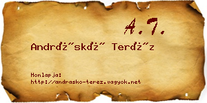 Andráskó Teréz névjegykártya